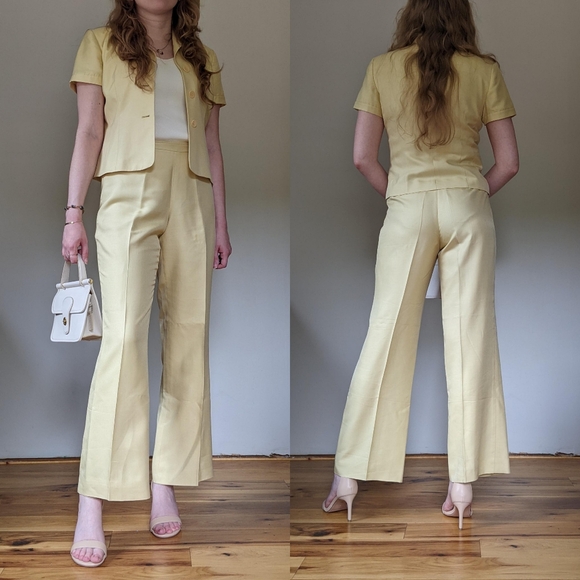 Vintage Butter Yellow Summer Suit - Picture 4 of 5